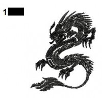 Dragon Tattoo Embroidery Design 06